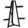 SPORTNOW Weight Rack, Weight Tree for 5cm Weight Plates and Barbell Bar with 6 Fasten Clamps for Home Gym Storage, 300kg Capacity