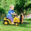 HOMCOM Kids Ride on Forklift Truck w/ Fork and Tray, Ride On Tractor w/ Under Seat Storage, Treaded Wheels, No Power Design, for 3-4 Years Old