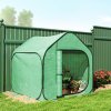 Outsunny Mini Pop Up Greenhouse with Reinforced PE Cover, Foldable Small Greenhouse with Zipper Door for Indoor Outdoor, 150 x 148 x 148 cm, Green