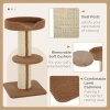 PawHut 91cm Cat Tower Scratching Posts Cat Tree for Indoor Cats Kitten Activity Centre Brown