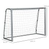 SPORTNOW 8ft x 5ft Football Goal, Football Net for Garden, Training Goal with Ground Stakes, Steel Frame