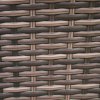 Outsunny 3 Pieces Rattan Bistro Set, Wicker Garden Furniture Set with 2-Tier Coffee Table and Chairs, Cushions, for Outdoor Patio Balcony, Brown