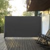 Outsunny Retractable Sun Side Awning Screen Fence Patio Garden Wall Balcony Screening Panel Outdoor Blind Privacy Divider (3x1.8M, Grey)