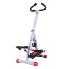 HOMCOM Stepper w/ Handle Hand Grip Workout Fitness Machine For Fitness Aerobic Exercise Home Gym Red