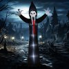 Outsunny 10 FT Grim Reaper Halloween Inflatable with 5 Built-in LED Lights, Blow Up Outdoor Halloween Decoration for Indoor, Outdoor Party