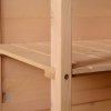 Outsunny Wooden Small Shed, Garden Storage Shed with Shelves and Bolt Latch, 75L x 56W x115H cm, Natural