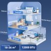 HOMCOM 12000 BTU Portable Air Conditioner, Smart Home WiFi Compatible, 3-in-1 Dehumidifier Cooler Fan, with Sleep Mode, Remote, 24H Timer, Window Venting Kit, A Energy Efficiency, 26m²