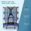HOMCOM 4.6FT Kids Trampoline with Safety Enclosure, 55