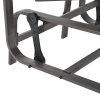 Outsunny Outdoor Gliding Rocking Chair with Sturdy Metal Frame Garden Comfortable Swing Chair for Patio, Garden and Poolside, Grey