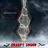 HOMCOM 4.7ft Life Size Outdoor Halloween Decoration Hanging Mummy with Spider Web, Animated Prop Decor with Sound and Motion Activated, Light Up Eyes, Howling Sound, Posable Arms, Moving Body