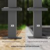Outsunny 3 x 3(m) Garden Pergola with Retractable Roof and Magnetic Fixture, Outdoor Gazebo Pergola Kit Sun Shade Canopy, UPF30+, Grey