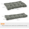 Outsunny 2Pcs Garden Tufted Pallet Cushion Seat Pad, Back Cushion Patio for Indoor Outdoor Use, 120L x 80W x 12Hcm, Grey