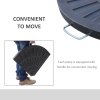 Outsunny 2 Piece Parasol Base, 28 kg Resin Umbrella Stand Weights for Cantilever Parasol with Handles, Bronze Tone