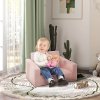AIYAPLAY Toddler Sofa, Kids Sofa Bed, 2 in 1 Recliner Foldable Kids Armchair with Washable Cushion, Cover, for 1.5-3 Years Old, One Seater, Pink