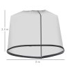 Outsunny Outdoor Garden Umbrella Table Screen, 2.3 m Parasol Bug Mosquito Net Cover with Zipped Door, Patio Mosquito Netting Cover with Water Fillable Tube at Base, Black