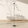 HOMCOM LED Floor Lamp for Living Room, 180cm Tall Standing Lamp, Mother and Child Uplighter with Adjustable Gooseneck, Black