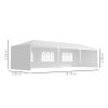 Outsunny Garden Gazebo Marquee Party Wedding Tent Canopy (9m x 3m) - White