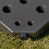 Outsunny 4 PCs Portable Round Parasol Base Up to 100kg, Sand or Water Fillable Umbrella Cross Stand Weights Holder for Cantilever Banana Hanging Parasol