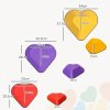 AIYAPLAY Kids Stepping Stones, 6 Piece Balance Stepping Stones for Kids, Heart-Shaped Non-Slip Stackable River Stones, Sensory Toy for Balance and Motor Skills, Indoor Outdoor Obstacle Courses