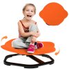 AIYAPLAY Sensory Spinning Chair for Kids, Planet-Shaped Swivel Chair for Balance and Coordination Training, Multi-Position Spinning Seat with Non-Slip Base, Orange