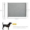 PawHut Retractable Stair Gate for Dogs, Pet Mesh Safety Gate Extends up to 115cm for Doorways Indoor- Grey
