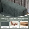 HOMCOM 3 Seater Sofa, Modern Fabric Sofa Couch, Channel Tufted Upholstered Sofa Settee for Living Room, Guest Room, Bedroom, Home Office, Charcoal Grey