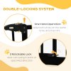 PawHut Pressure Fit Dog Stair Gate No Drilling Safety Gate Auto Close for Doorways, Hallways, 74-87cm Adjustable, 78cm Tall, Black
