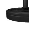 Outsunny 18kg Concrete Parasol Base with Rattan Effect, Heavy Duty Round Umbrella Stand, 45cm Dia. Patio Market Table Garden Parasol Stand for 38mm, 48mm Poles, Black