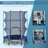 HOMCOM 4.6FT Kids Trampoline with Safety Enclosure, 55