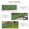 Outsunny 1-Piece Artificial Leaf Hedge Screen Privacy Fence Panel for Garden Outdoor Indoor Decor, Dark Green, 3M x 1M