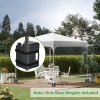 Outsunny 4PCs Gazebo Weights for Pop up Canopy Tent, HDPE Water or Sand Filled Weights for Gazebo Legs, with Built-in Handles and Secure Straps, 52KG