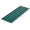 Outsunny Corrugated Roofing Sheets, Pack of 12, Galvanised Metal Roofing Sheets for Greenhouse, Garage, Storage Shed, Carport, 129 x 45cm, Green