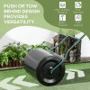 Outsunny 60L 50cm Steel Garden Lawn Roller Push Pull w/ Fillable Cylinder Water Sand Plug Lawn Flatten Seed Sow Rolling Drum w/ Handle