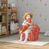 AIYAPLAY Kids Sofa Chair, Toddler Armchair with Dinosaur Design, Wooden Frame, Upholstered Toddler Chair for Bedroom, Playroom, Kids Room - Red