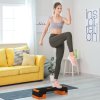 SPORTNOW Aerobic Step Platform, Exercise Stepper for Home Workout,, 15/20/25cm Height Adjustable, Non-Slip - Orange