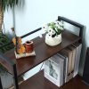 HOMCOM Computer Desk with Storage Shelves on Left or Right, Industrial Reversible Writing Desk for Home Office, Study, Easy Assembly, 120 x 64 x 121cm
