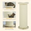 PawHut 85cm Tall Cat Scratching Post w/ Sisal Rope, Covered in Soft Plush, Anti-Tip for Indoor Corners, Cabinet Corners, Sofa Corners - Beige