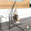 Outsunny Hammock Chair Stand, Hanging Heavy Duty Metal Frame Hammock Stand with Chain, for Hanging Hammock Air Porch Swing Chair, Egg Chair, Indoor & Outdoor Use, Black