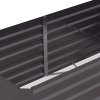 Outsunny Raised Beds for Garden, Galvanised Steel Outdoor Planters with Multi-reinforced Rods for Vegetables, Plants, Flowers and Herbs, 180 x 90 x 59 cm, Dark Grey