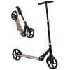 AIYAPLAY Kids Scooter, Foldable Kick Scooter with Adjustable Handlebar, 200mm Big Wheel, Rear Fender Brake, Gift for Ages 6-12 Years, Boys and Girls, Black
