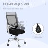 Vinsetto Office Chair, Ergonomic Desk Chair, Executive Computer Chair with 90° Flip-up Armrest and Lumbar Support, Adjustable Height for Home/Office, Black