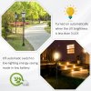 Outsunny 2 PCS 1.3M Garden Solar Lamp Post Lights Solar Powered LED Lantern Patio Pathway Walkway Outdoor Water-Resist Auto Switch 6 Hours Black