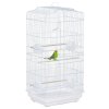 PawHut Bird Cage with Perches, Food Bowls, Swing, Parrot Cage for Budgie, Parakeet, Small Bird, 46.5 x 35.5 x 92cm, White