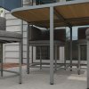 Outsunny 4 Seater Rattan Cube Garden Furniture Set with Cushions, Square Garden Dining Set with Stone Composite Board Top Table, Wicker Outdoor Table and Chairs, Grey
