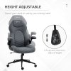 Vinsetto Gaming Chair, Office Desk Chair, Comfy Computer Chair with Adjustable Arms and Rolling Wheels for Home Work Study, Charcooal Grey