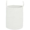 HOMCOM 36L Laundry Hamper, Cotton Rope Laundry Basket with Handles, Collapsible Washing Bin, 38 x 45cm, Cream White