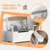 AIYAPLAY Toy Box, 2 in 1 Toy Storage Chest Kids with Lid, Large Toy Storage Organiser Bench for Bedroom, Nursery, Playroom, Grey