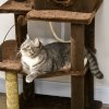 PawHut 136cm Cat Tree for Indoor Cats, Cat Tower with Scratching Posts, Hammock, Toy Ball, Cat House, Platforms - Brown