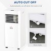 HOMCOM 7000 BTU Portable Air Conditioner for Cooling Dehumidifier Fan, Air Conditioning Unit for Room up to 26m², with Remote, 24H Timer, Window Mount Kit, R290, A Energy Efficiency, 785W