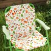 AIYAPLAY Children Table and Chair Set with Adjustable Parasol, 2 Folding Chairs, Picnic Table, Fox Pattern Outdoor Patio Set, for Ages 2-5 Years, Green